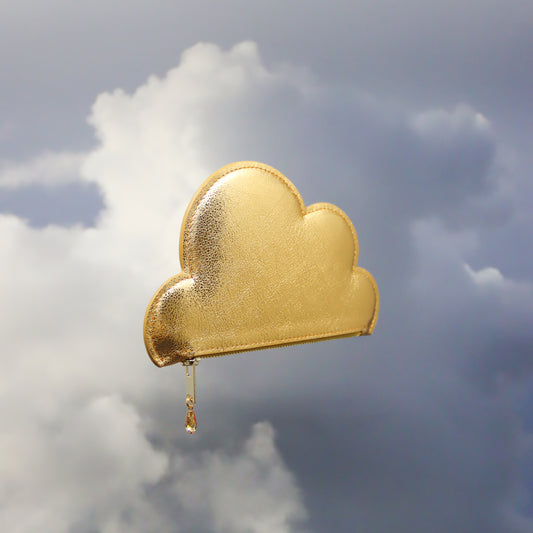 Cloud purse in gold