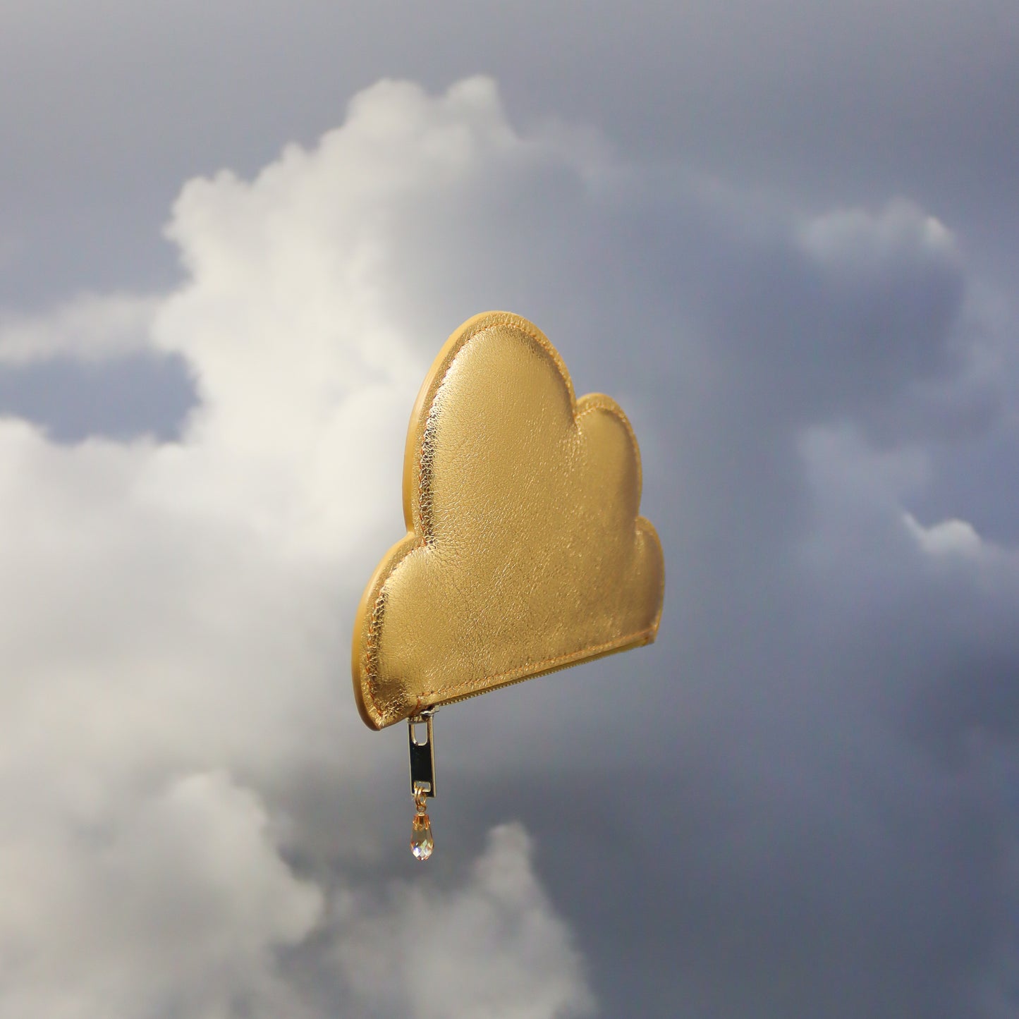 Cloud purse in gold