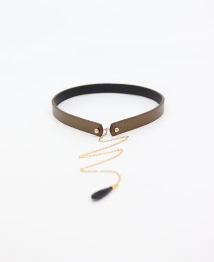 Choker necklace in bronze