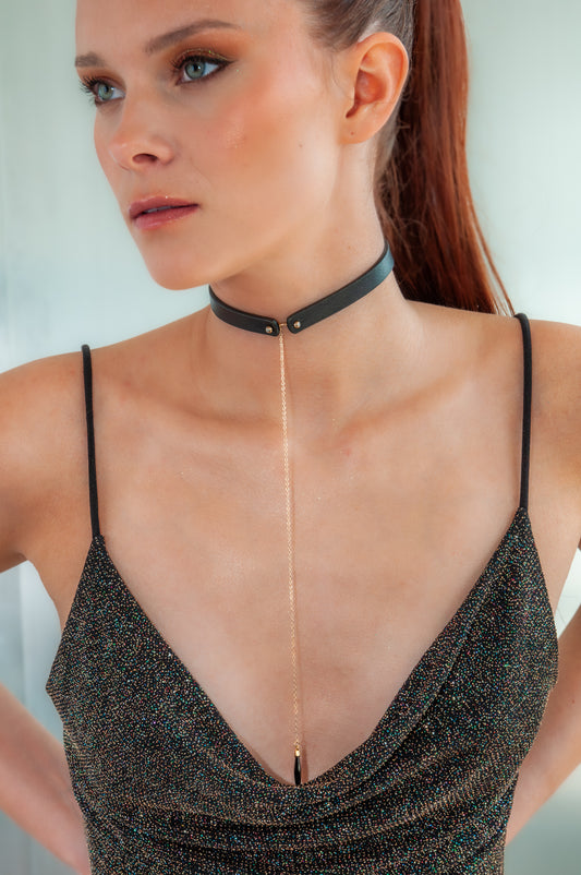 Choker necklace in black