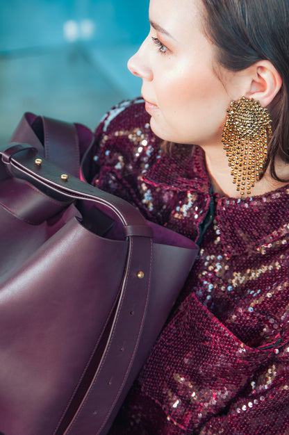 Tote Bag in Burgundy