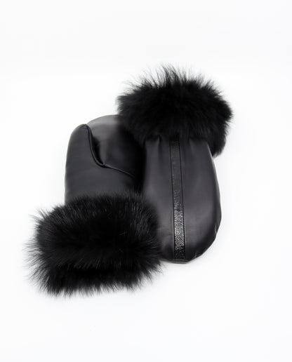 Merion lined mittens in black