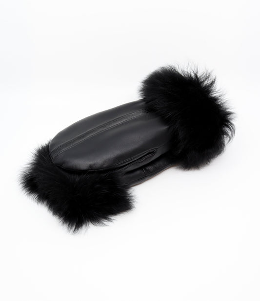 Merion lined mittens in black