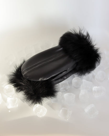 Merion lined mittens in black